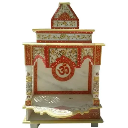 Handicrafted Colorful Marble Home Temple